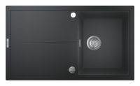 Vorschau: Grohe K400 50-C 8650 Küchenspüle mit Abtropffläche granit schwarz 31640AP0 von oben