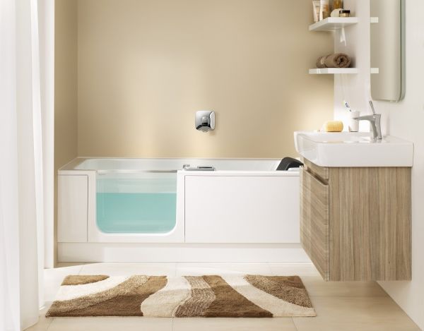 Artweger Twinline 2 Duschbadewanne mit Wannentür 170x80cm, weiß