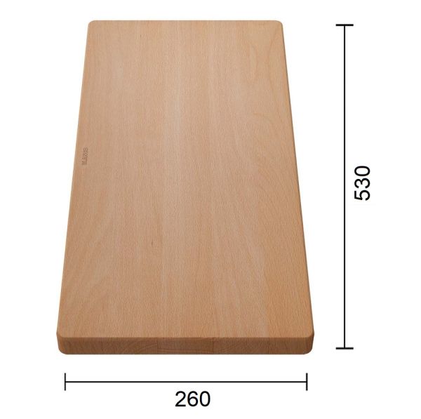 Blanco Schneidbrett aus massiver Buche 53x26cm