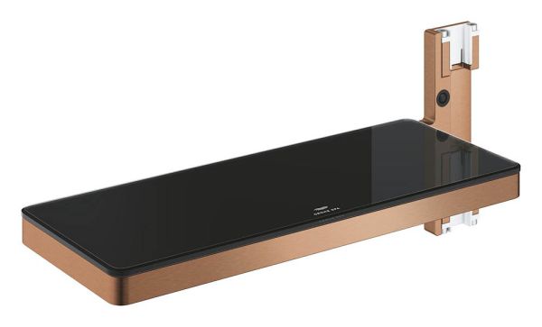 Grohe Rainshower Aqua Ablage für Rainshower Aqua Pure Duschsysteme, warm sunset gebürstet/schwarz 101677DL00