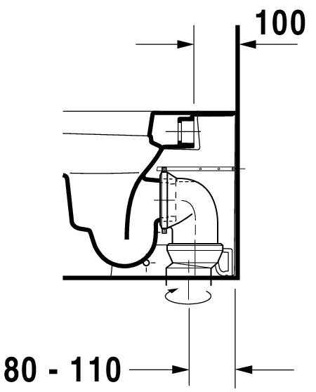 Duravit Happy D.2 Stand-WC Tiefspüler, weiß