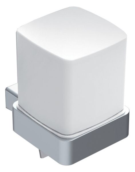 emco loft Seifenspender softcube Einhandbedienung, Wandmontage, chrom/satiniert