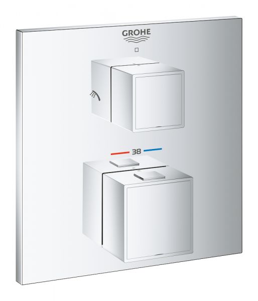 Grohe Grohtherm Cube Thermostat- Brausebatterie mit integrierter 2-Wege-Umstellung