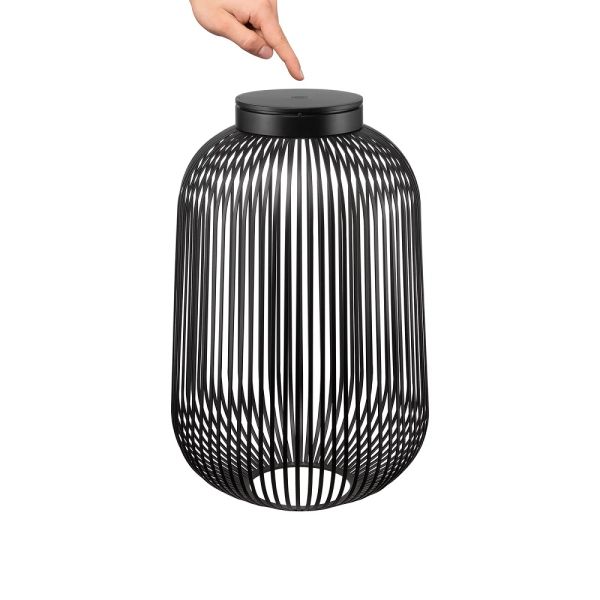 blomus LITO LED-Lamp Laterne Größe L Ø31cm H 49cm, schwarz