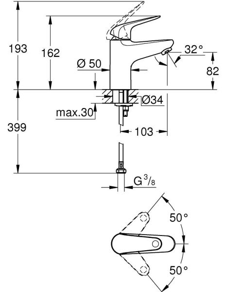 Grohe Swift 2023 Waschtischbatterie S 24317001