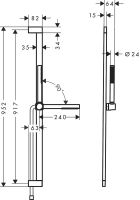 Vorschau: Hansgrohe Pulsify S Duschset 100 1 Strahlart wassersparend+ mit Duschstange 90cm, chrom