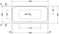 Vorschau: Duravit Happy D.2 Einbau-Badewanne rechteckig 190x90cm, weiß