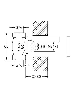 Grohe UP-Ventil Unterteil, DN 15 29800002 1