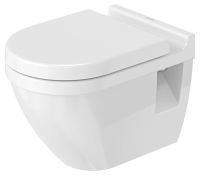 Vorschau: Duravit Starck 3 Wand-WC Set inkl. WC-Sitz mit Absenkautomatik, 54x37cm, oval, weiß 42000900A1