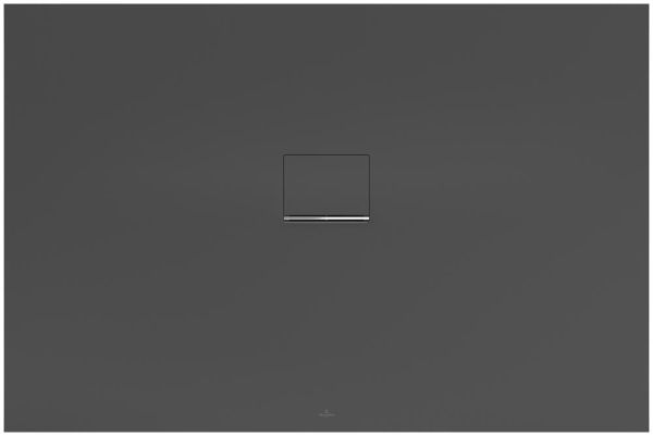 Villeroy&Boch Squaro Infinity Quaryl®-Duschwanne, flächenbündiger Einbau, 150x100cm, anthracite, UDQ1510SQI2IV-1S