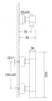 Vorschau: Steinberg Serie 135 / 160 Aufputzthermostat 1/2" für Dusche, chrom