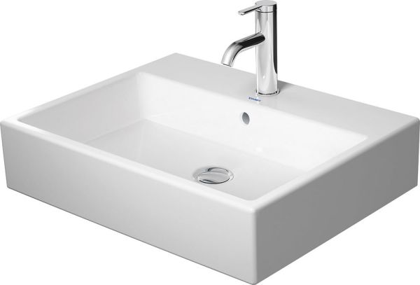 Duravit Vero Air Waschtisch rechteckig 60x47cm, mit 1 Hahnloch und Überlauf, WonderGliss, weiß 23506000001