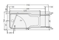 Vorschau: Artweger Twinline Pure Duschbadewanne mit Wannentür 170x75cm, weiß