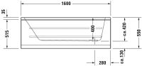 Vorschau: Duravit D-Code Einbau-Badewanne rechteckig 160x70cm, weiß