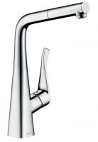 Hansgrohe Metris M71 Einhebel-Küchenmischer 320 mit Ausziehauslauf und sBox, chrom