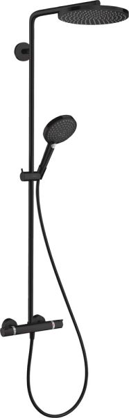 hansgrohe Raindance S Duschsystem 240 PowderRain mit Thermostat schwarz matt 28823670