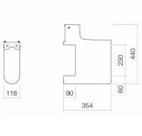 Vorschau: Alape Siphonverkleidung für Renovation, mattschwarz, pulverbeschichtet SV.WF100.1R