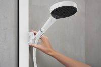 Vorschau: Hansgrohe Rainfinity Showerpipe 250 1jet mit Thermostat ShowerTablet 350 weiss 28742700