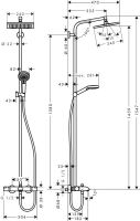 Vorschau: Hansgrohe Crometta E Showerpipe 240 1jet mit Wannenthermostat, chrom