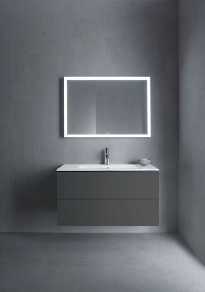 Duravit ME by Starck Waschtisch rechteckig 103x49cm, mit Hahnloch, mit Überlauf, weiß seidenmatt 2336103200