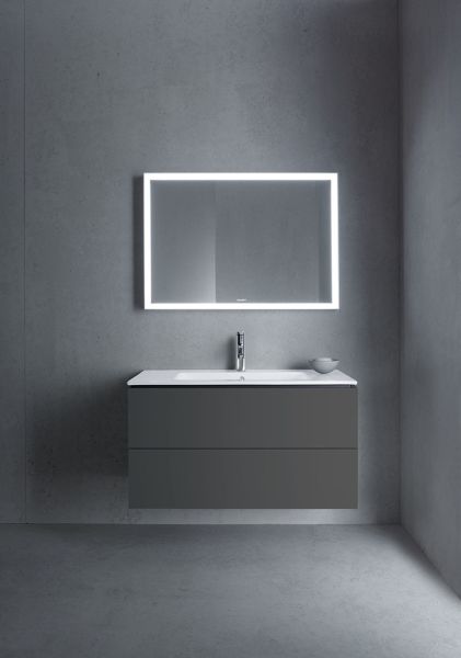 Duravit ME by Starck Waschtisch 103x49cm, mit Hahnloch, mit Überlauf, WonderGliss, weiß seidenmatt 23361032001