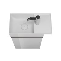 Vorschau: Burgbad Yumo Gästebad Handwaschbecken 50,5m mit Waschtischunterschrank