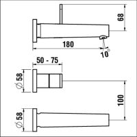 Vorschau: Laufen The New Classic 2-Loch Unterputz Waschtischmischer für Simibox 2-point, chrom H3118560041201_1