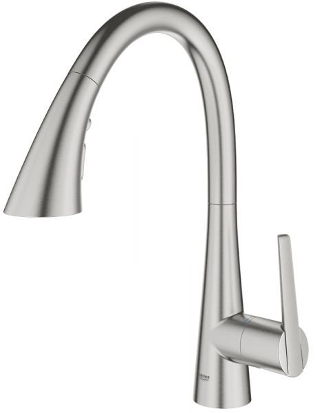 Grohe Zedra Küchenarmatur mit herausziehbare Spülbrause mit 3 Strahlarten