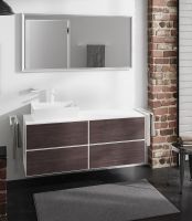 Vorschau: Hansgrohe Xevolos E Unterschrank 137cm für Aufsatzwaschtisch links mit Konsole, 4 Schubkästen
