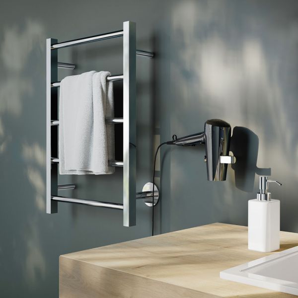 Smedbo Dry Handtuchwärmer, kompakt 50x68,9cm, edelstahl poliert FK705