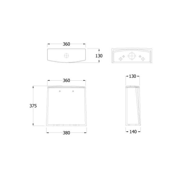 Kludi RESA S Spülkasten mit Unteranschluss, weiß matt