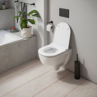Vorschau: Duravit D-Code Wand-WC rimless Set mit SoftClose WC-Sitz 54x37cm, weiß 45130900A1