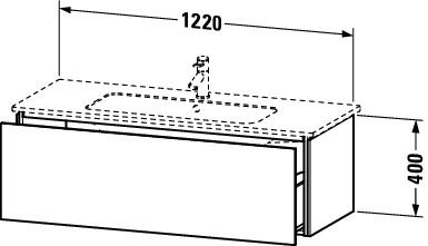 Duravit L-Cube Waschtischunterschrank 122x48cm 1 Schublade für ME by Starck 233612, 236112