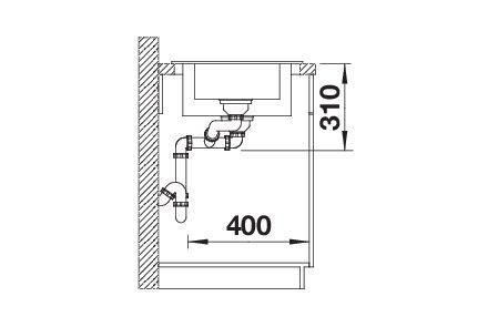 Blanco SILGRANIT® Adira 6 S Küchenspüle mit Ablauffernbedienung, Becken reversible einbaubar