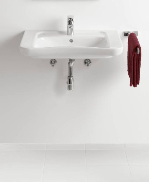 Villeroy&Boch ViCare Waschbecken mit 1 Hahnloch, barrierefrei, 65x55cm mit überlauf 517867011234