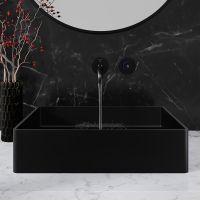 Vorschau: Steinberg Serie 440 Aufsatzschale eckig aus Mineo Stone 60x40cm, matt black 4407110S