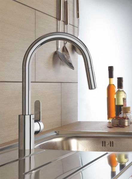 Grohe Get Einhand-Spültischbatterie mit Dual Spülbrause, chrom 31484001 