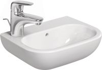 Vorschau: Duravit D-Code Handwaschbecken rechteckig 36x27cm, mit 1 Hahnloch links, mit Überlauf, weiß 0705360009