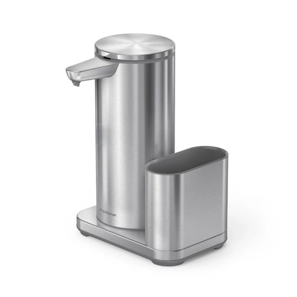 simplehuman Sensorspender mit Caddy, wiederaufladbar, edelstahl gebürstet