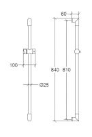 Vorschau: lineabeta LINEA DOCCIA Brausestange rund, chrom