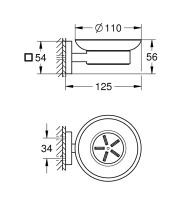 Vorschau: Grohe QuickFix Start Cube Seifenschale mit Halter, zum Kleben oder Bohren