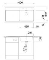 Vorschau: Blanco Zenar XL 6 S Granitspüle SILGRANIT®, Becken links