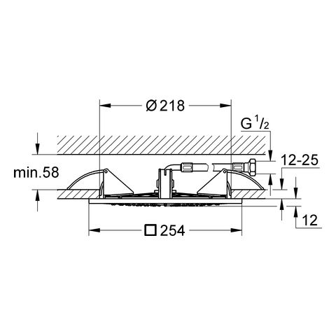 Grohe Rainshower® F-Series 10" Deckenbrause 254x254mm, chrom