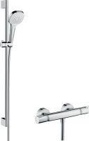 Vorschau: Hansgrohe Croma Select E Vario Combi Set 0,90m, weiß/chrom