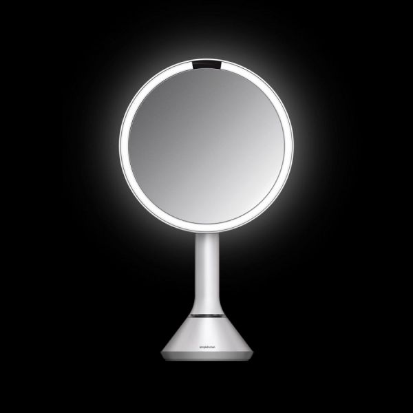 simplehuman Sensorspiegel Touch-Lichtregelung Ø20cm, wiederaufladbar, Doppellichteinstellung, weiß