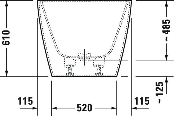 Duravit DuraSquare freistehende Badewanne rechteckig 160x75cm, weiß