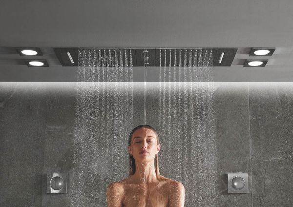 Grohe Rainshower Aqua Duo Deckenbrause inkl. Rohbau-Set, 2 Strahlarten, chrom
