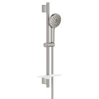 Grohe Vitalio Joy+ 120 Brausestangen-Set, Handbrause mit 3 Strahlarten, supersteel 134866DC00
