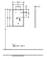 Vorschau: Villeroy&Boch Subway 3.0 LED-Spiegel, mit Sensordimmer, 50x75cm, weiß mattA4635000_1