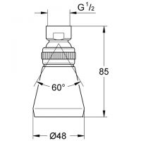 Vorschau: Grohe Relexa Plus 50 Kopfbrause 1 Strahlart, chrom